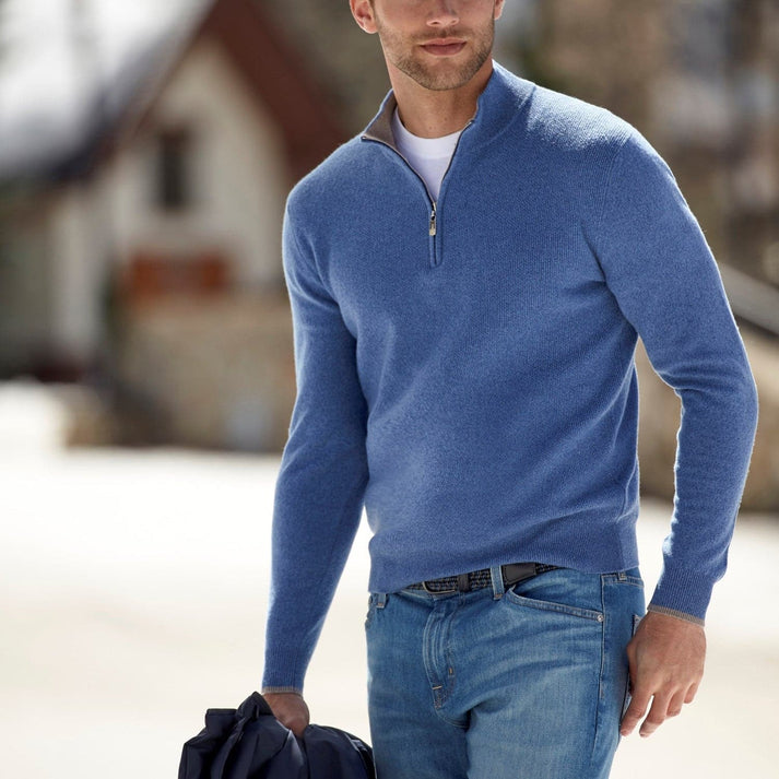 Baptiste - pullover da uomo alla moda con zip