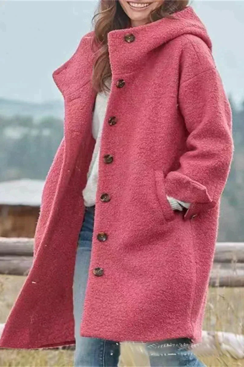 Élodie lavin | elegante cappotto tinta unita