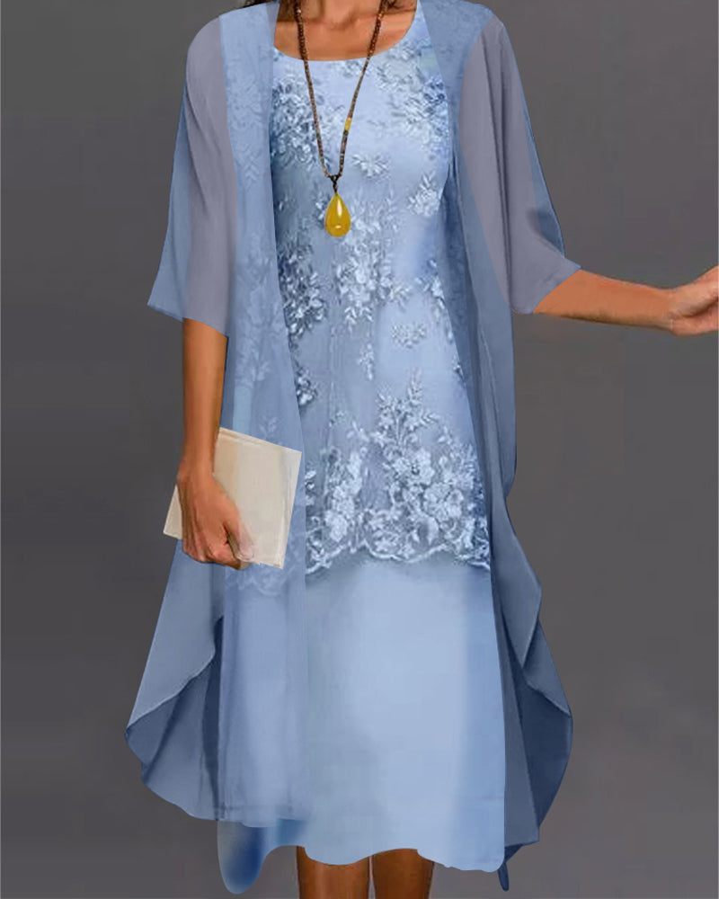 Abito in chiffon due pezzi- Roma