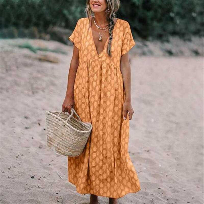Marion -abito bohémien con scollo a V
