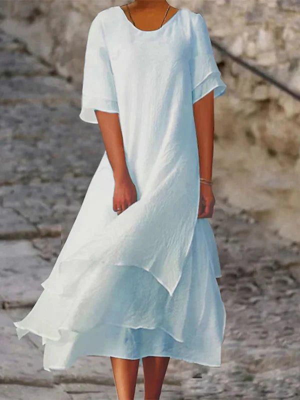Élodie lavin | abito con spacco elegante e chic