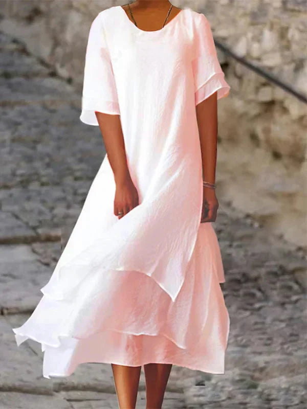Élodie lavin | abito con spacco elegante e chic