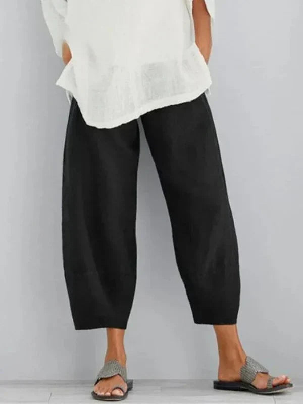 Pantaloni da donna in lino per il tempo libero