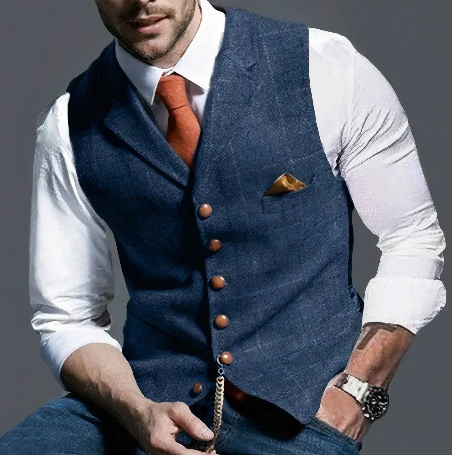 Elegante gilet a quadri leggeri - alexander