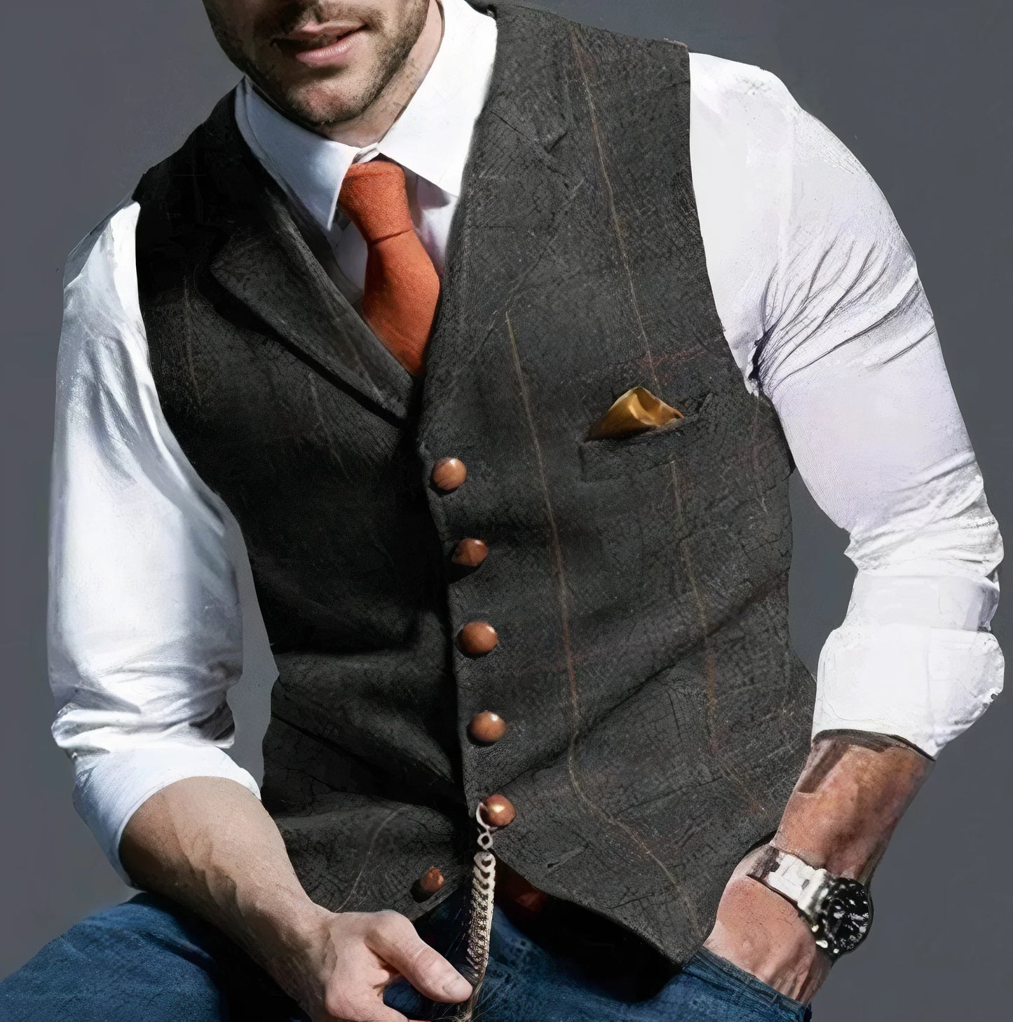 Elegante gilet a quadri leggeri - alexander