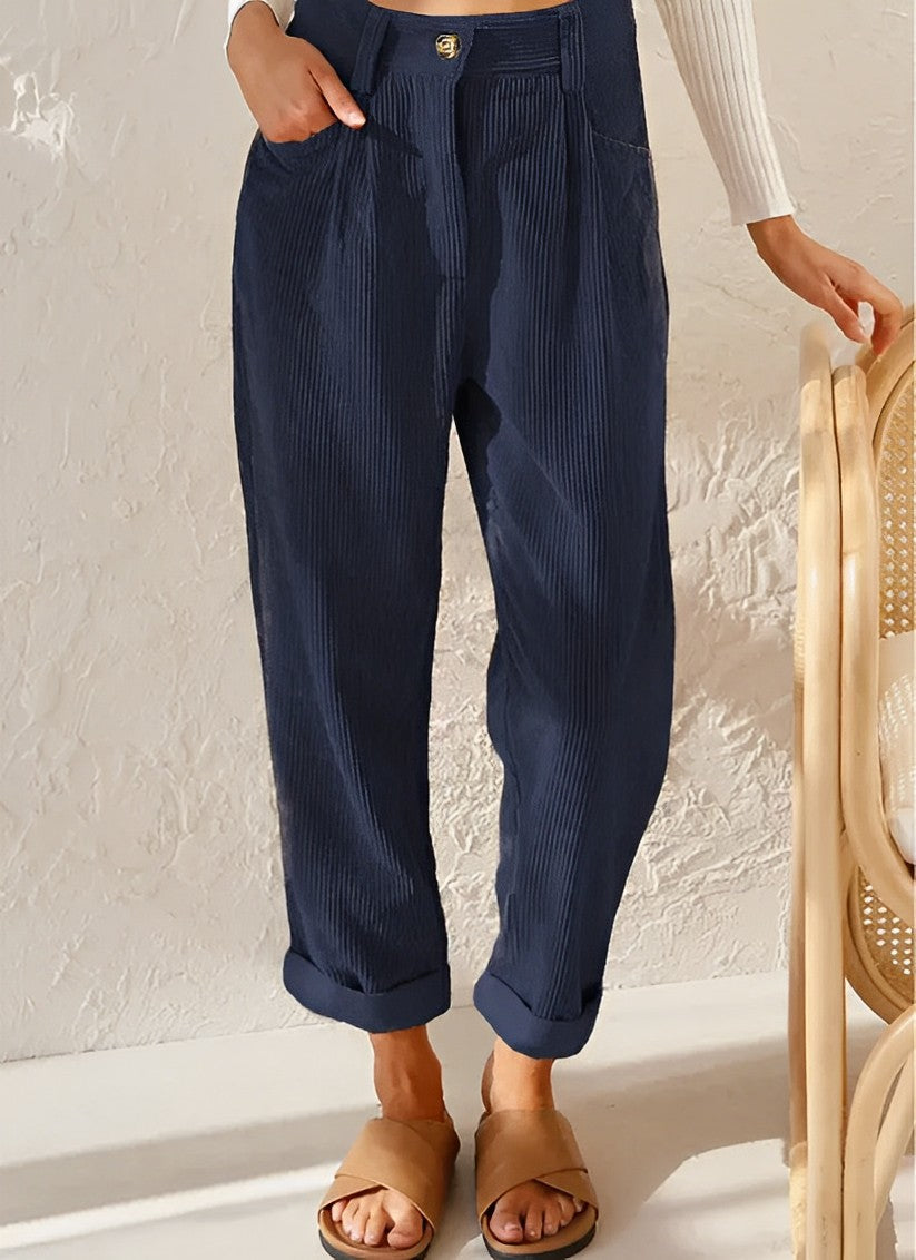Ingrid - Pantaloni in velluto a coste alla moda
