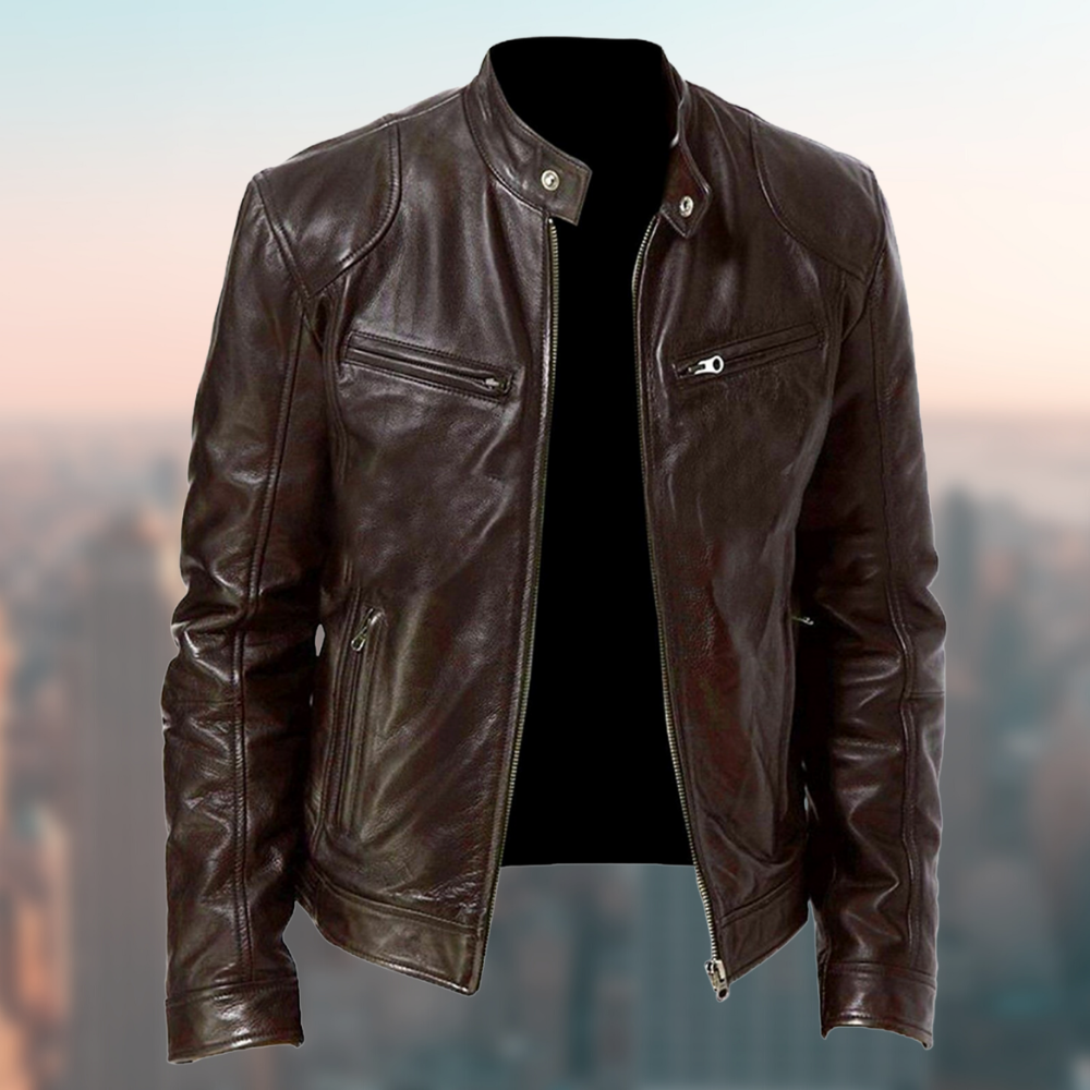 F.S. | giacca in pelle da uomo elegante e di alta qualità