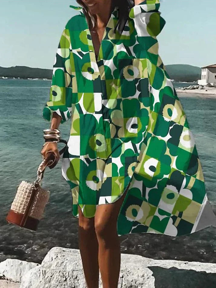 Fina - abito ampio e colorato con fantasie estive