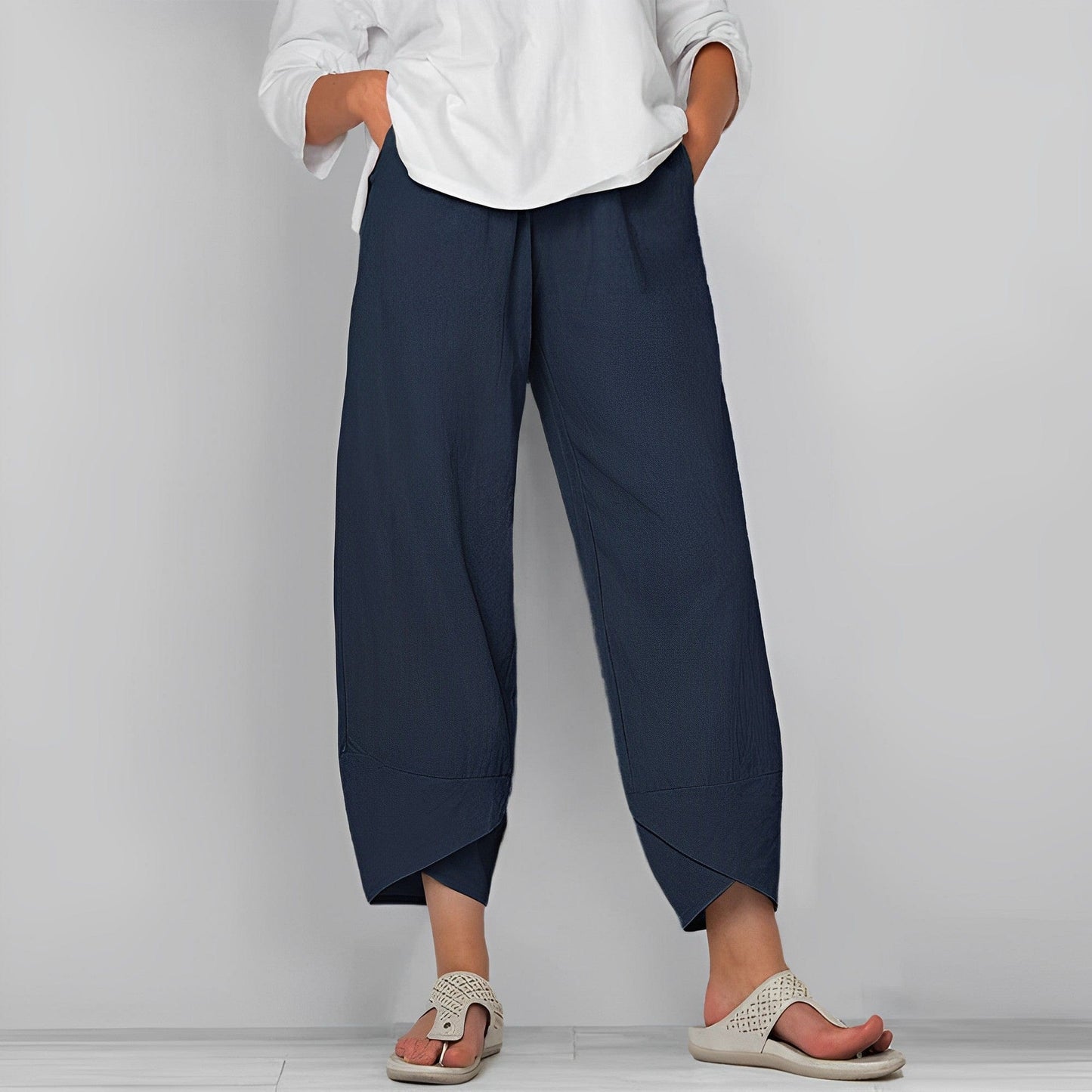 Pantaloni casual in lino per donna - Judit