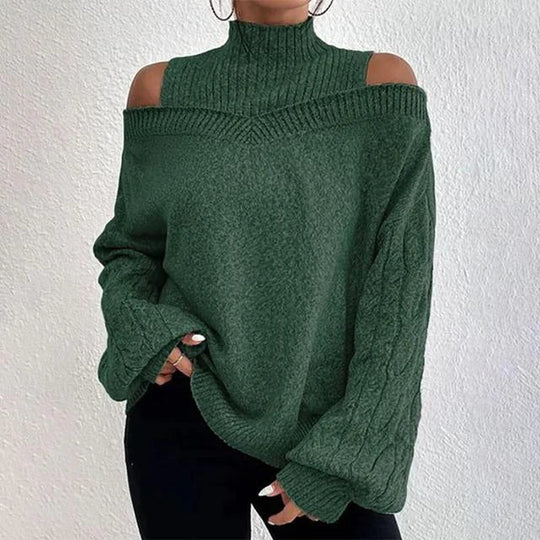 Léa blanchet | elegante manica lunga con spalle scese