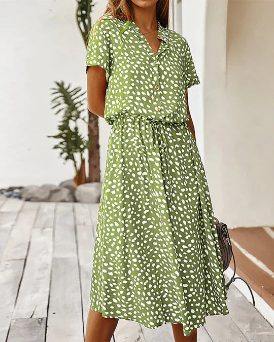Clara –abito midi a pois