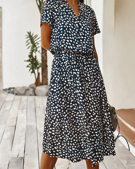Clara –abito midi a pois