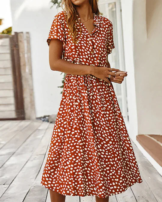 Clara –abito midi a pois