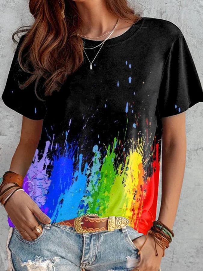 Aya - camicia arcobaleno alla moda