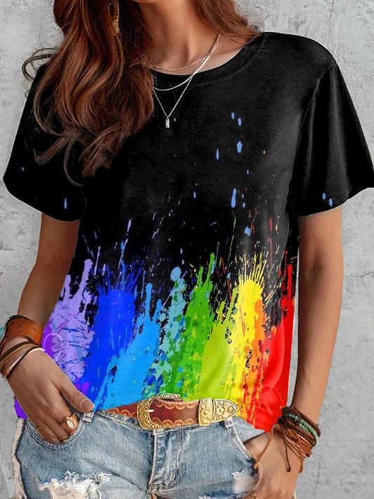 Aya - camicia arcobaleno alla moda