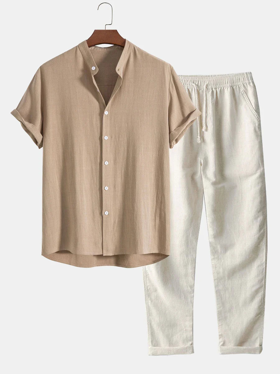 Sergio - camicia e pantaloni di lino in un set