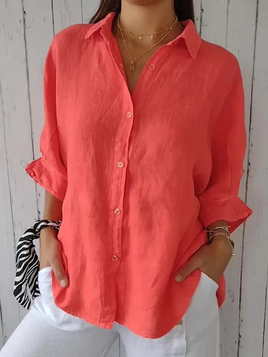 Naomi - top casual in lino da donna