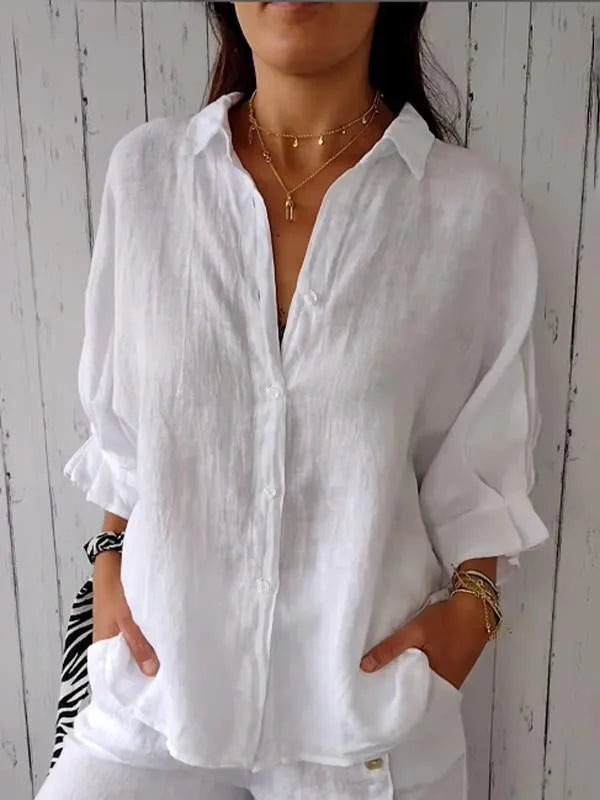 Naomi - top casual in lino da donna