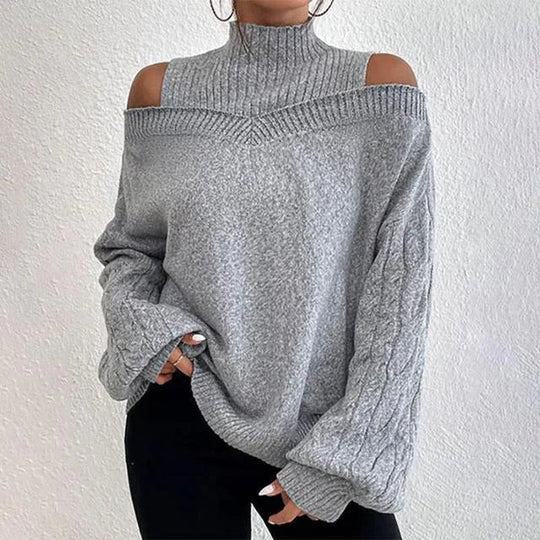 Léa blanchet | elegante manica lunga con spalle scese