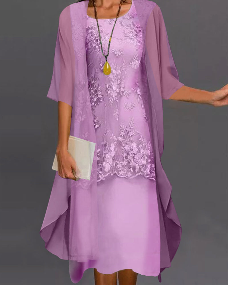 Abito in chiffon due pezzi- Roma
