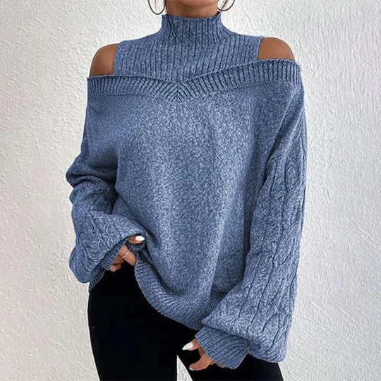 Léa blanchet | elegante manica lunga con spalle scese
