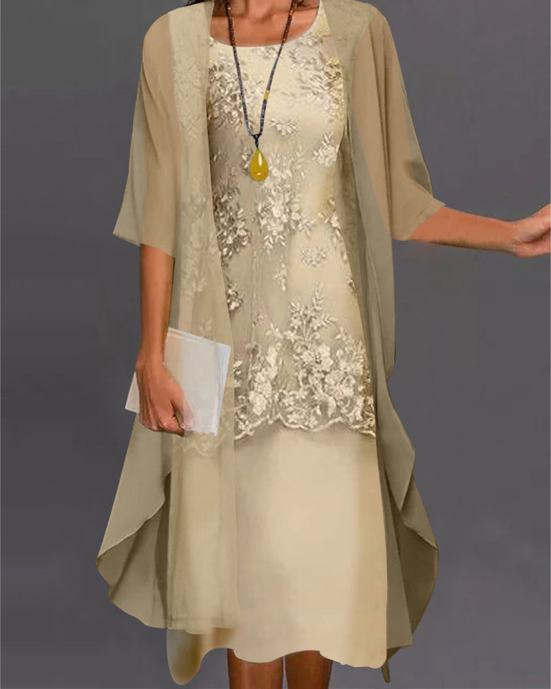 Abito in chiffon due pezzi- Roma