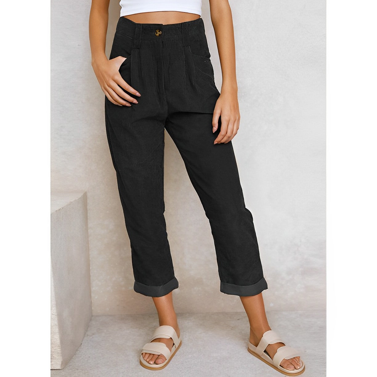 Ingrid - Pantaloni in velluto a coste alla moda