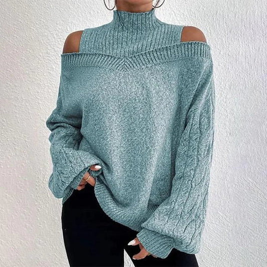 Léa blanchet | elegante manica lunga con spalle scese