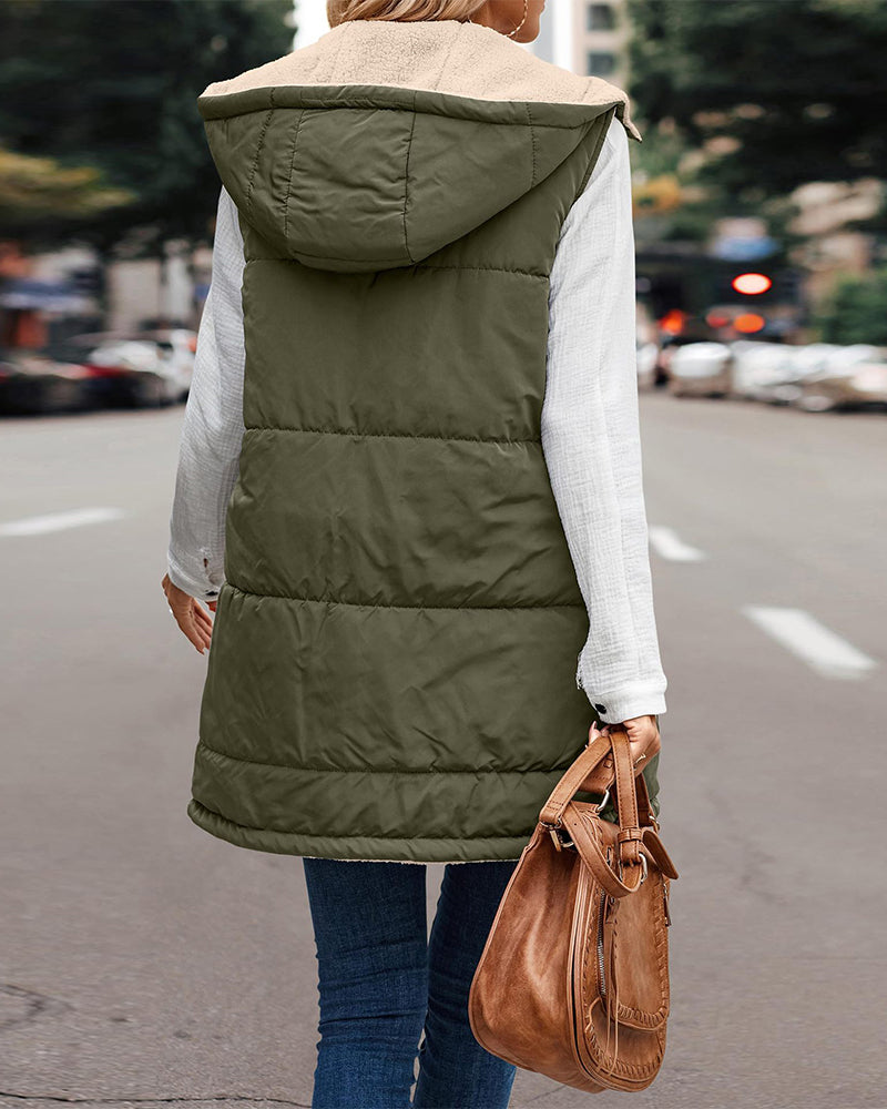 Gilet termico reversibile con cappuccio