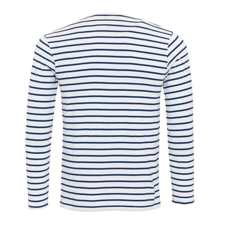Josh - camicia a righe a maniche lunghe con colletto alla coreana