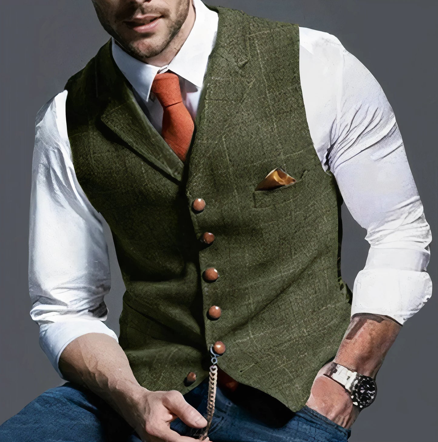 Elegante gilet a quadri leggeri - alexander