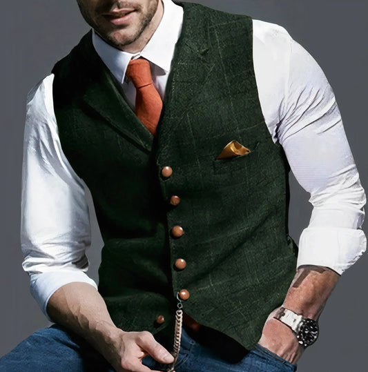 Elegante gilet a quadri leggeri - alexander