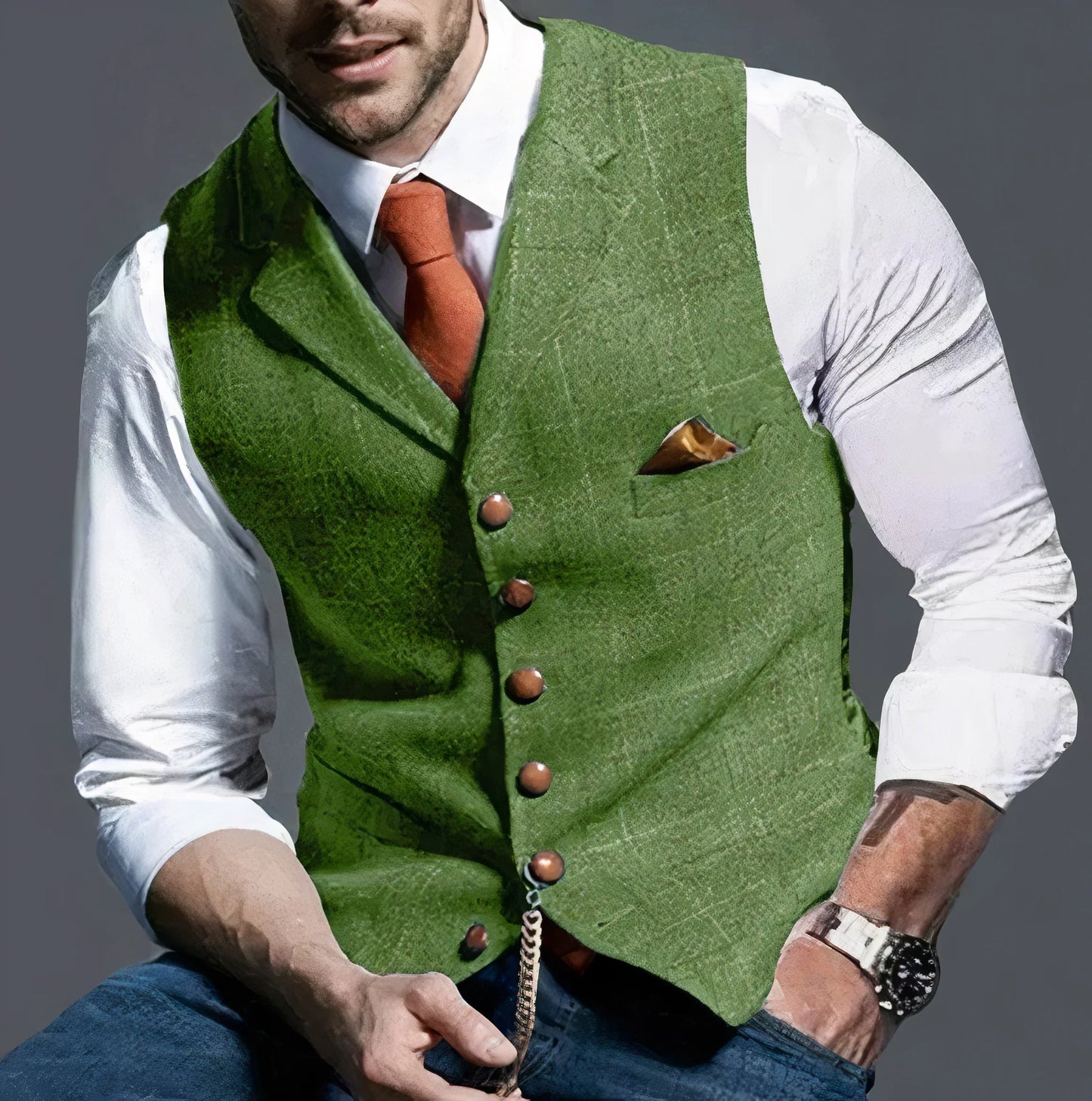 Elegante gilet a quadri leggeri - alexander