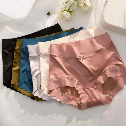 5 pezzi di biancheria intima in raso di seta senza cuciture per donna - Aven