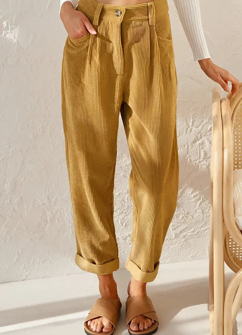 Jana - pantaloni di velluto a coste alla moda