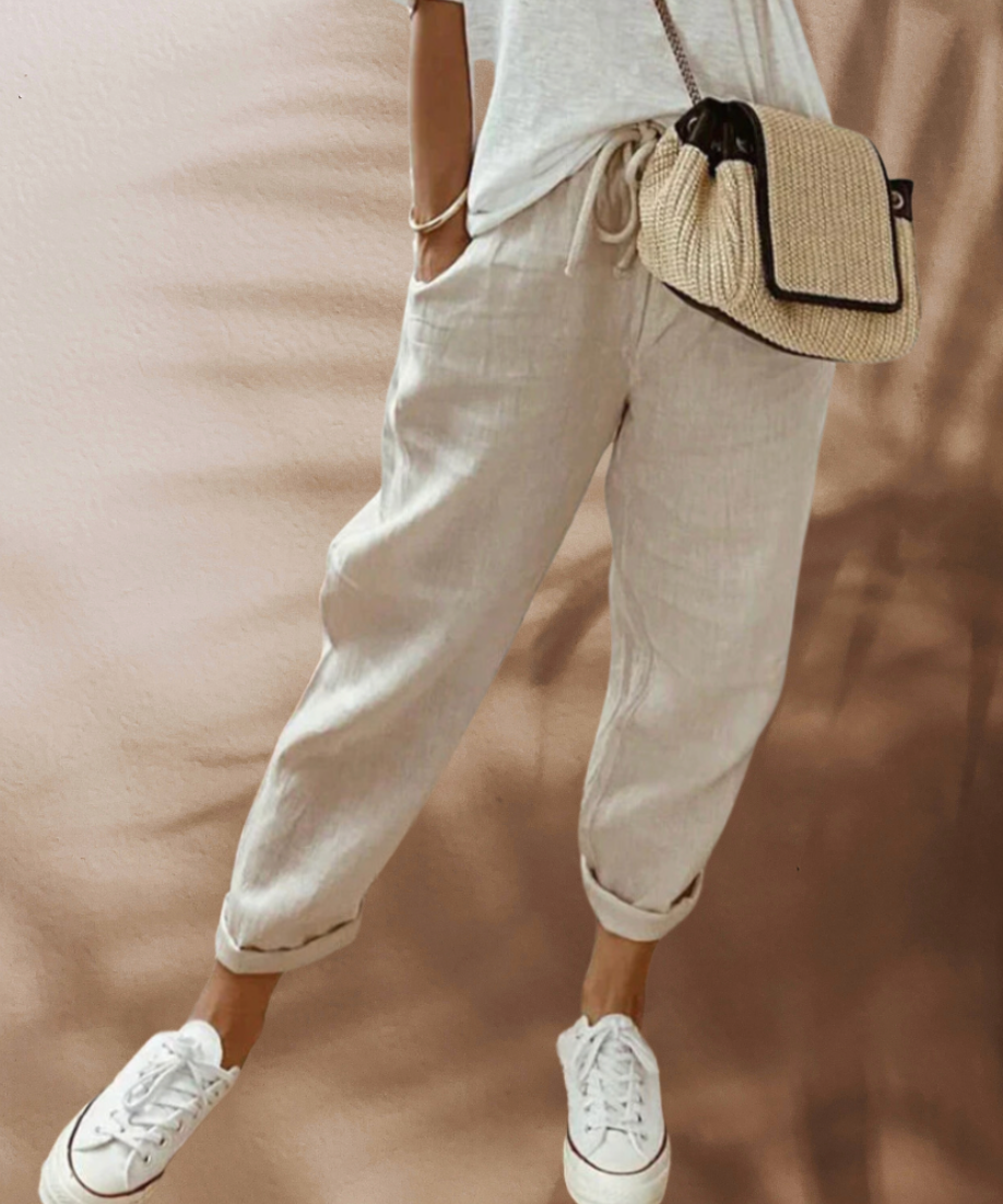 Bibi - pantaloni di lino casual ed eleganti