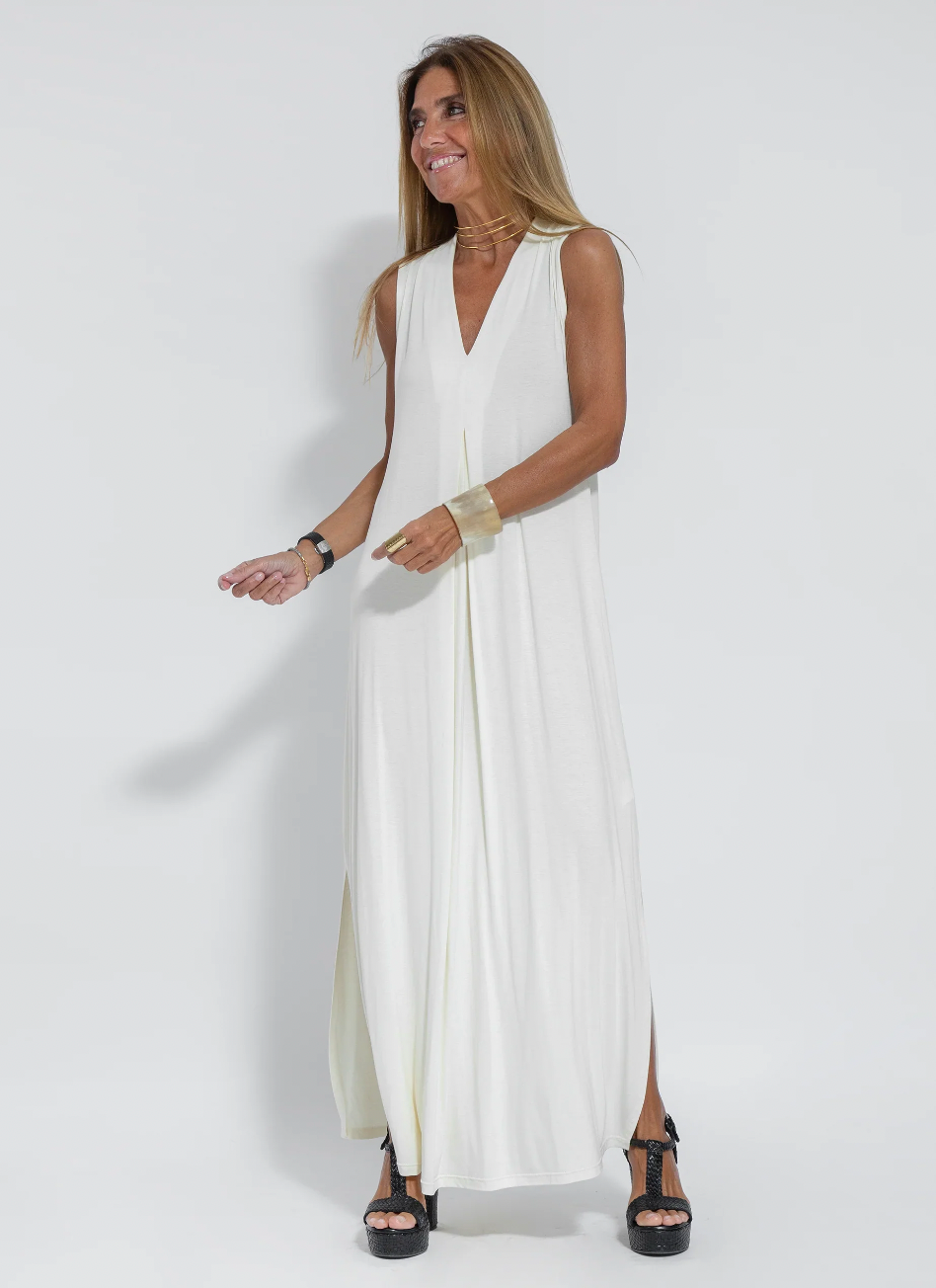 Ayania - set di abito lungo snellente e gilet