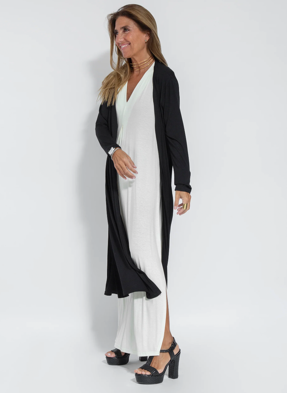 Ayania - set di abito lungo snellente e gilet