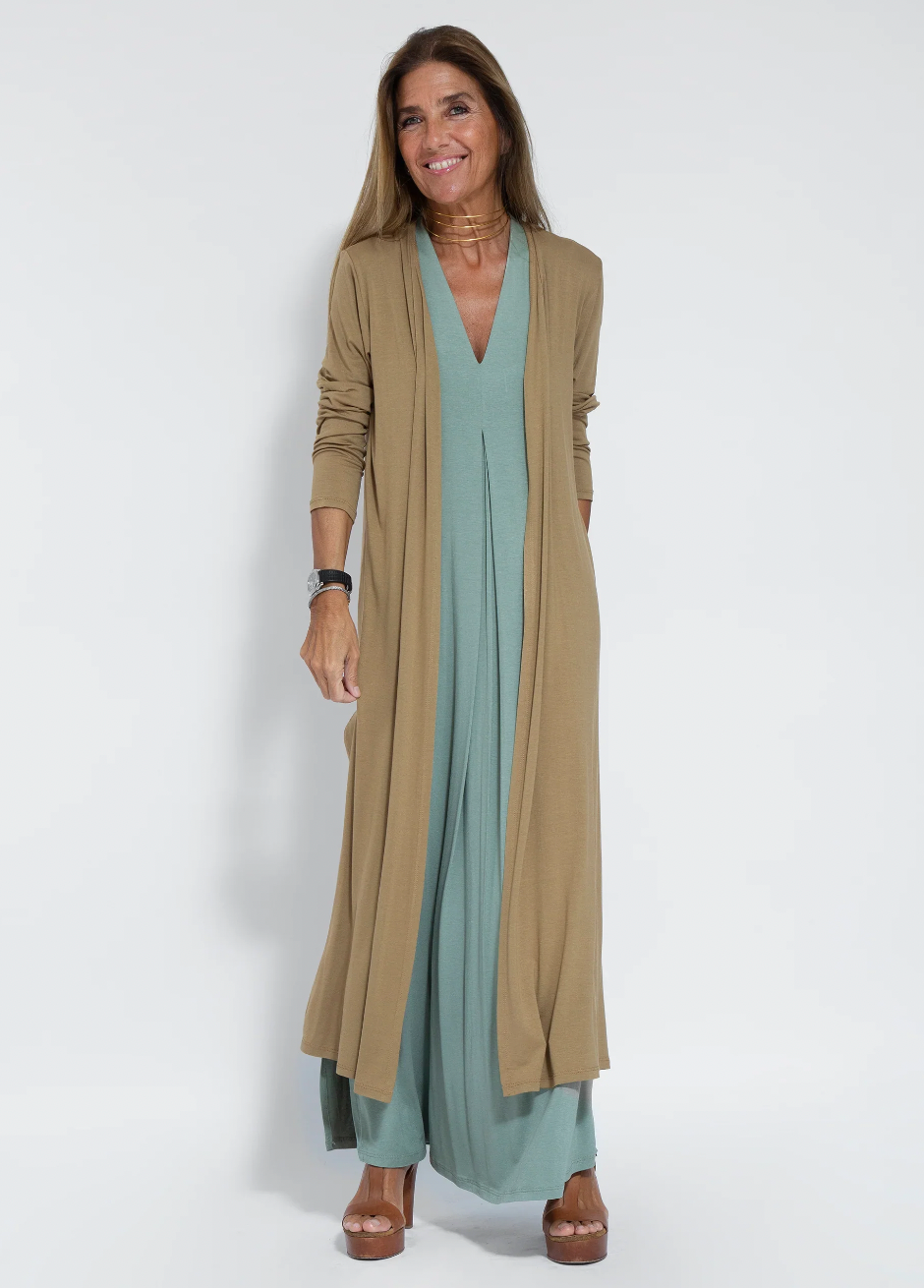 Ayania - set di abito lungo snellente e gilet