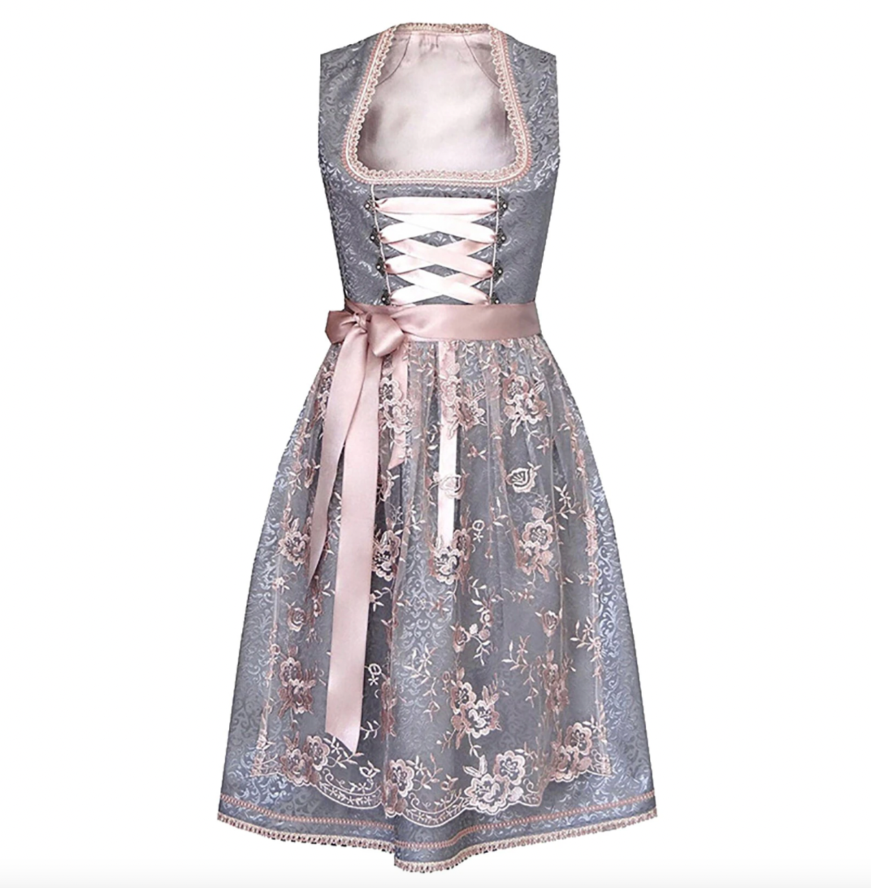 Trachtig mia- costume unico per donna con grembiule e camicetta