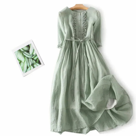Elegante abito in lino - Suz