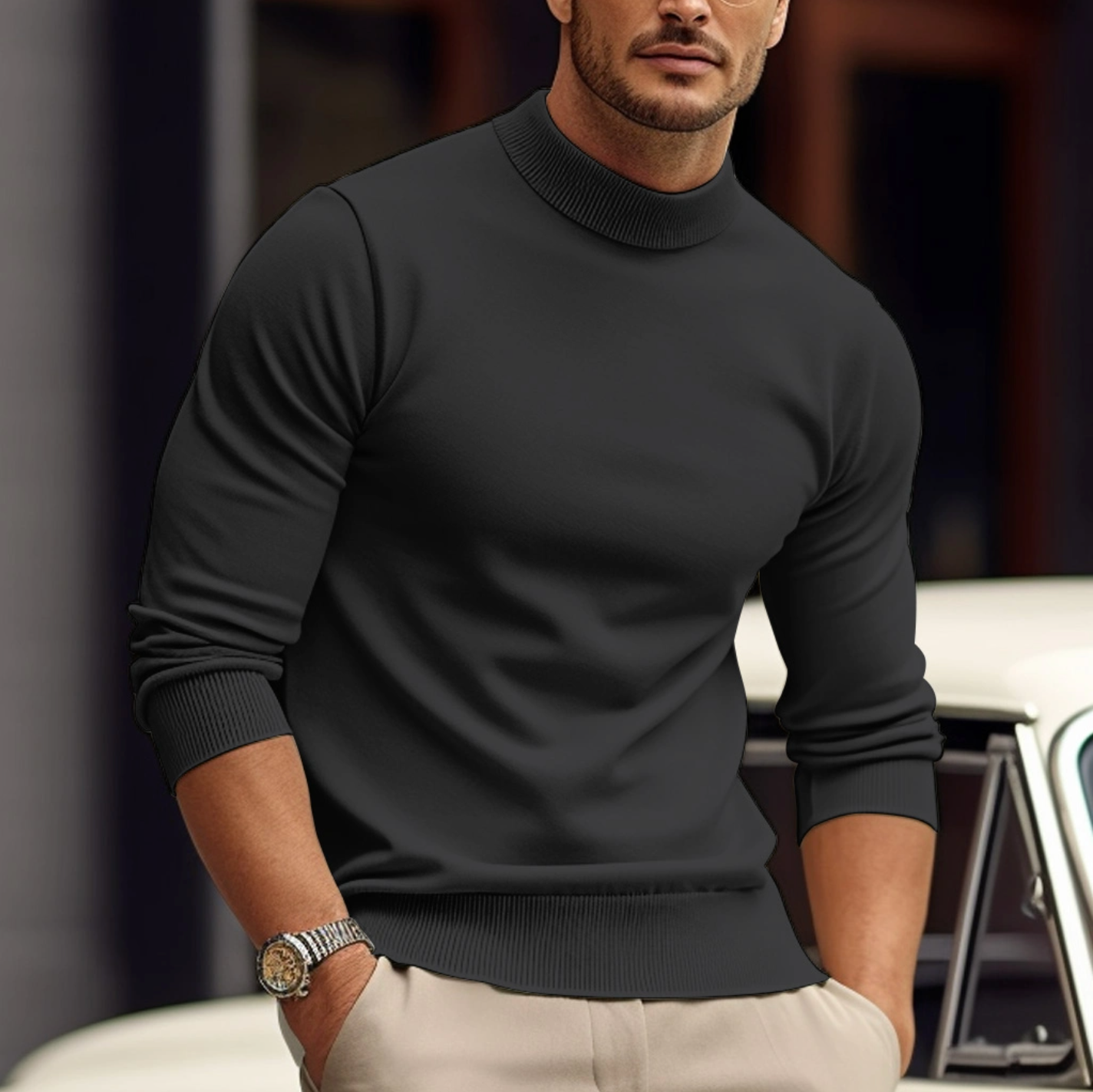 Stylisch –maglione da uomo in morbido cotone