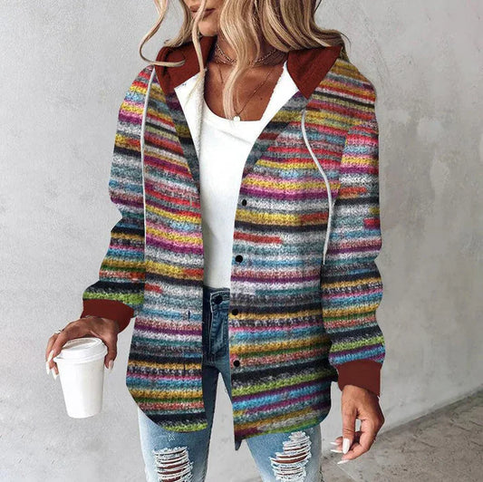 Luly - abbigliamento outdoor con cappuccio e stampa elegante