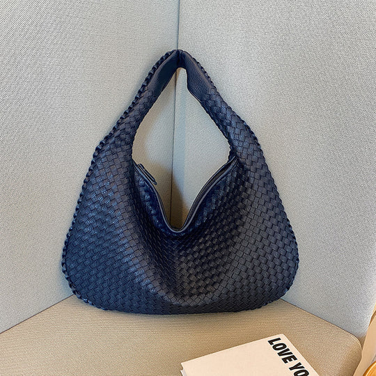 Valentina - borsa shopping intrecciata in rosso
