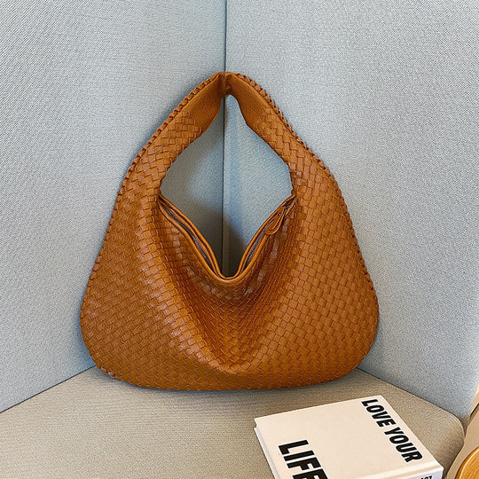Valentina - borsa shopping intrecciata in rosso
