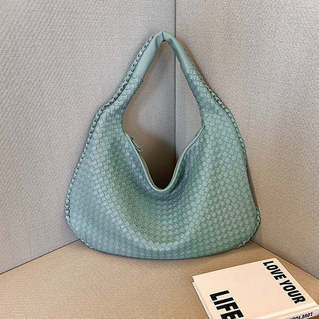 Valentina - borsa shopping intrecciata in rosso