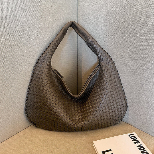 Valentina - borsa shopping intrecciata in rosso