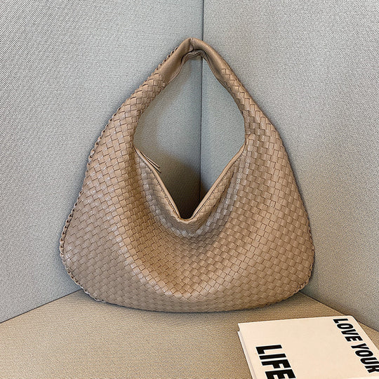Valentina - borsa shopping intrecciata in rosso