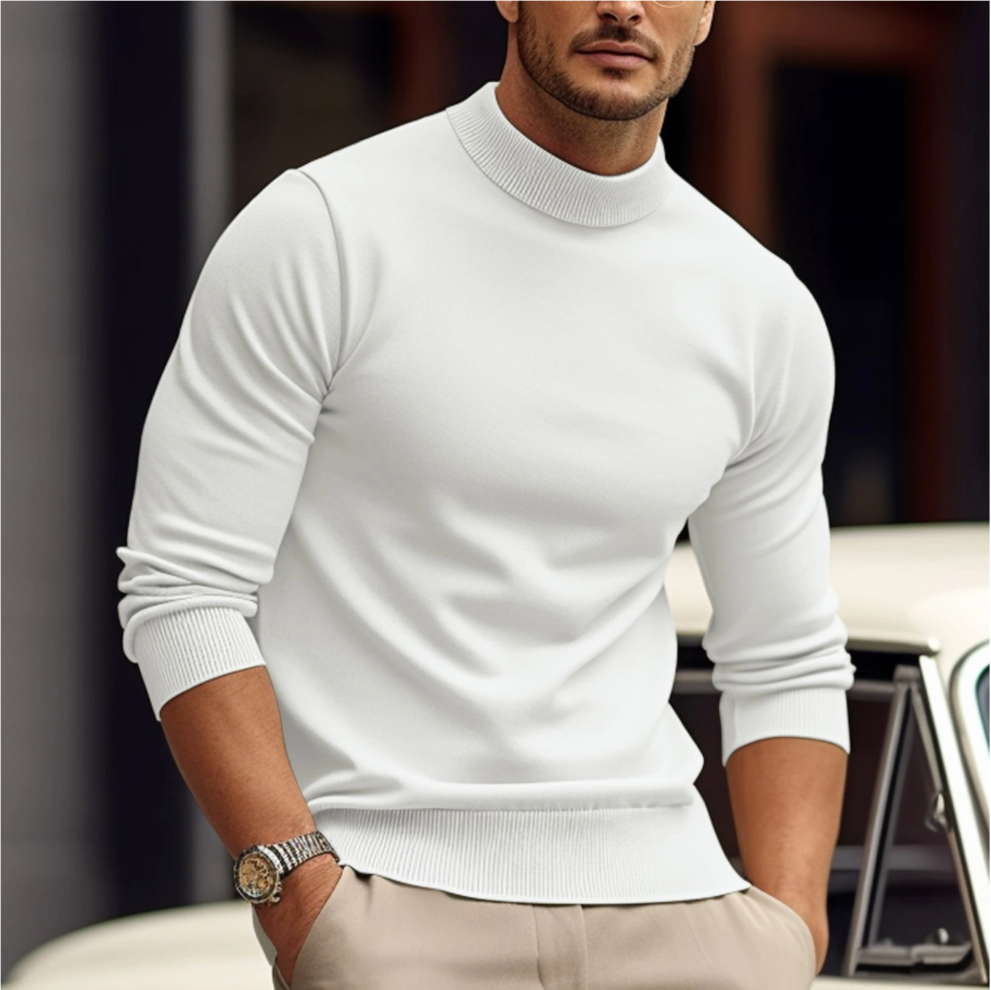 Stylisch –maglione da uomo in morbido cotone