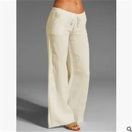 Pantaloni di lino bianco - Anna